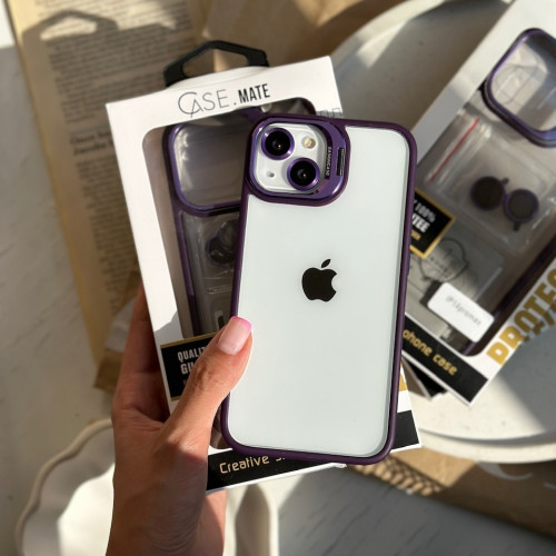 قاب Purple Eason Case همراه با محافظ لنز رینگی آیفون 12 پرومکس