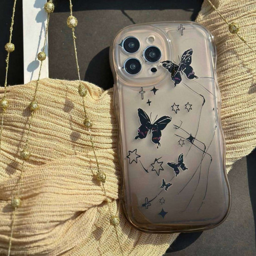 Black Butterfly iPhone 13 Pro case with strap