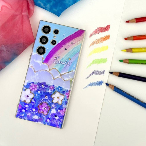 Flower and rainbow case for Samsung S21 Ultra phone
