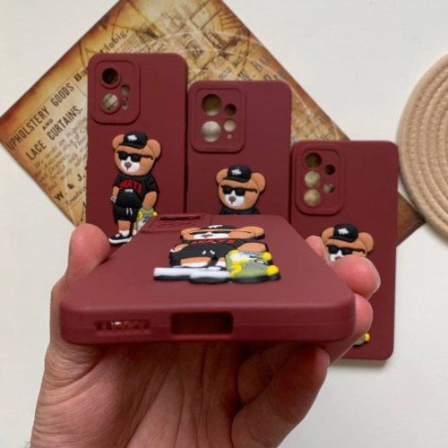 Teddy bear case for Xiaomi  Redmi Note 9 phone