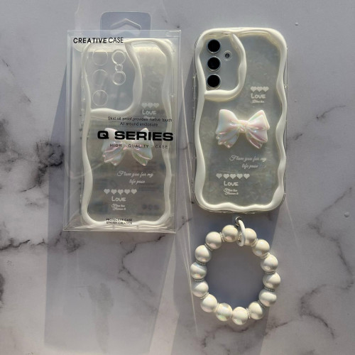 Samsung S24 Ultra shell bow tie case with pendant