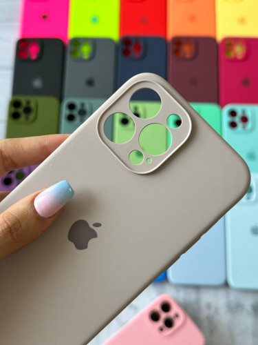 The original silicone case inside the fur of the iPhone 11 Pro
