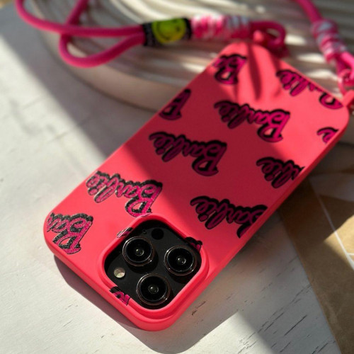 Barbie girl case with iPhone strap