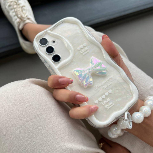 Samsung S24 Ultra shell bow tie case with pendant