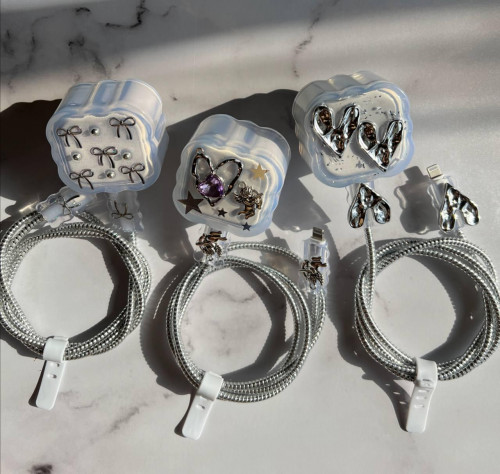 20W three pin crystal iPhone adapter protector