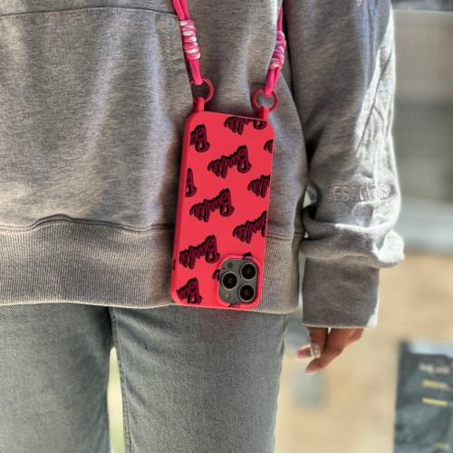 Barbie girl case with iPhone strap