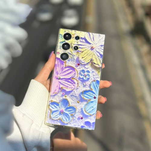 قاب گل آبرنگی گوشی سامسونگ S22 Ultra
