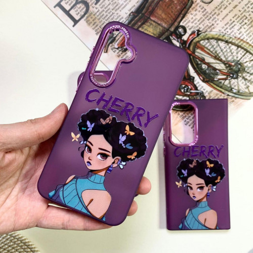  Purple Cool Girl design for Samsung S22 Ultra