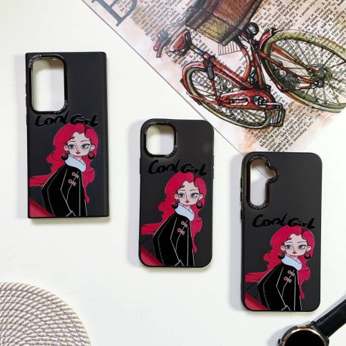 قاب دخترانه طرح Cool Girl مشکی گوشی آیفون 12-12 پرو