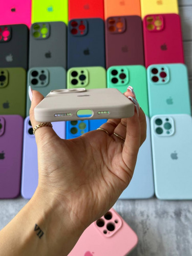 The original silicone case inside the fur of the iPhone 11 Pro