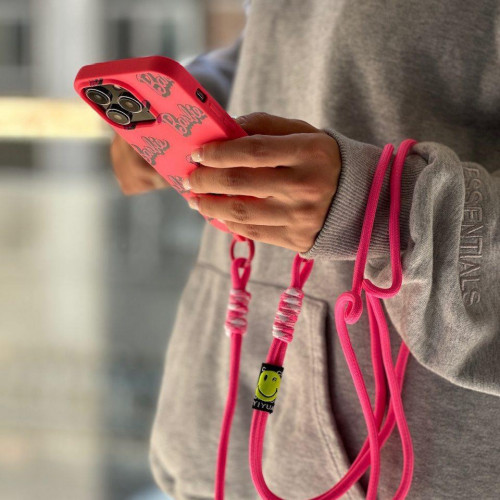 Barbie girl case with iPhone strap