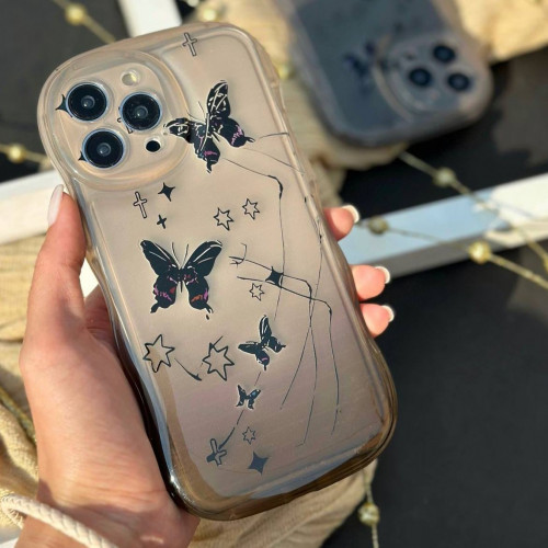 Black Butterfly iPhone 13 Pro case with strap